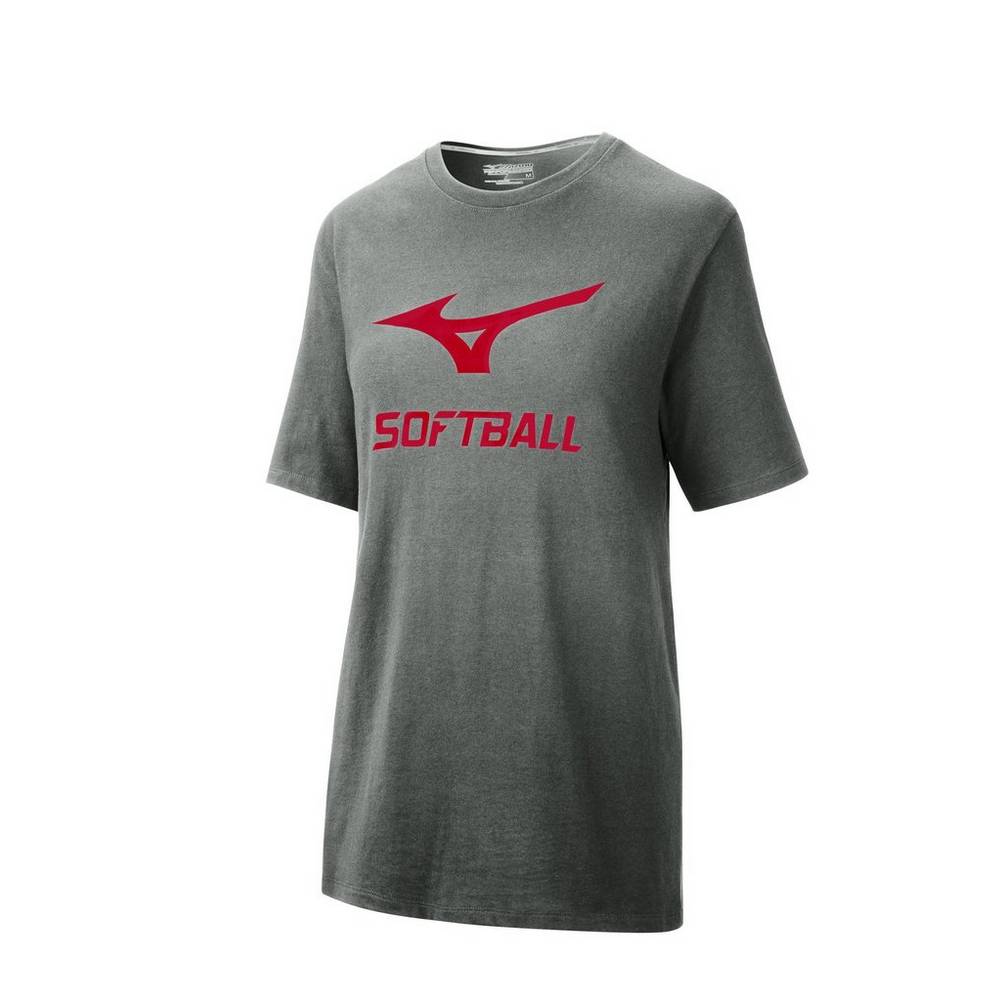 Camisetas Mizuno Graphic Mujer Gris Outlet PHUE-45793